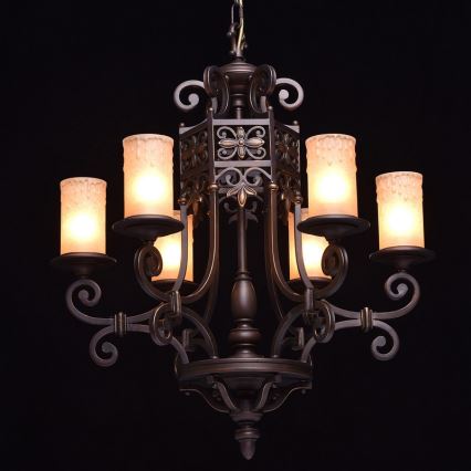 CHIARO - Suspension sur chaîne MAGDALENA 6xE27/60W/230V