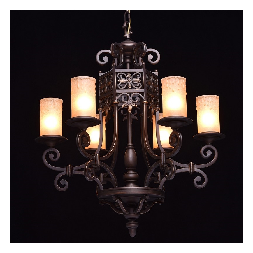 CHIARO - Suspension sur chaîne MAGDALENA 6xE27/60W/230V