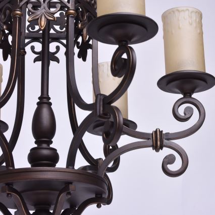 CHIARO - Suspension sur chaîne MAGDALENA 6xE27/60W/230V