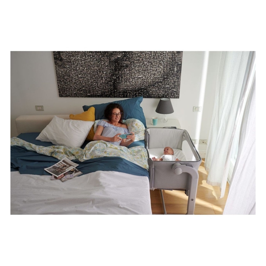 Chicco - Berceau NEXT2ME MAGIC gris clair