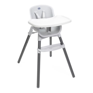 Chicco - Chaise haute ZEST 3 en 1 blanc/gris