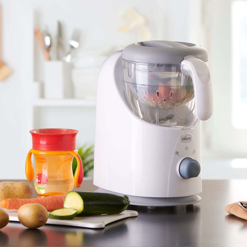 Chicco - Cuiseur vapeur et mixeur 4en1 EASY MEAL