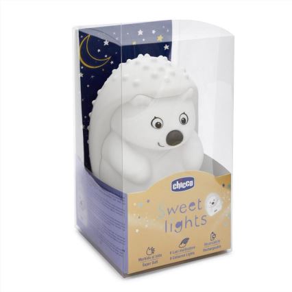 Chicco - Lampe de nuit pour enfants SWEET LIGHTS hérisson