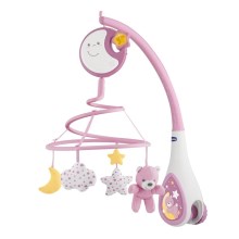 Chicco - Mobile pour lit de bébé avec mélodie 3in1 NEXT2DREAMS 3xAA rose