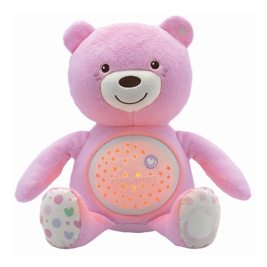 Chicco - Projecteur avec mélodie BABY BEAR 3xAAA rose