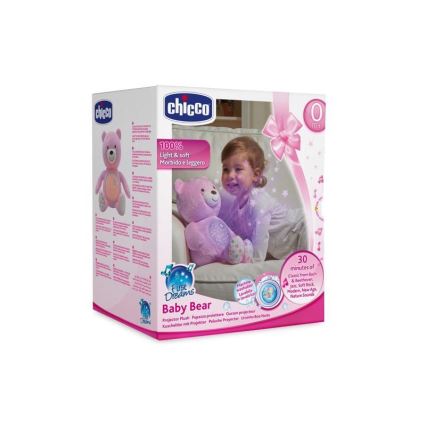 Chicco - Projecteur avec mélodie BABY BEAR 3xAAA rose