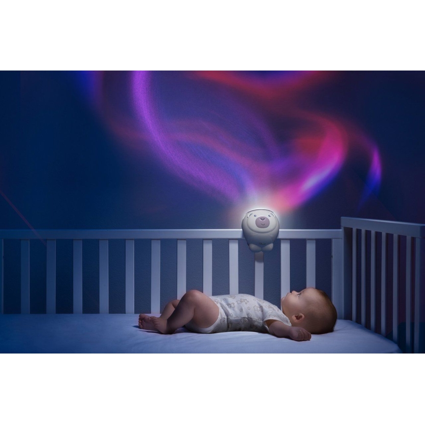 Chicco - Projecteur enfant 2en1 POLAR BEAR 3xAA rose