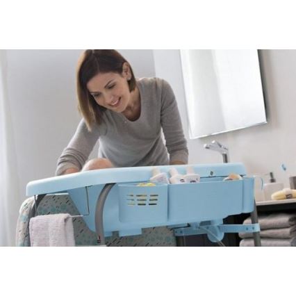 Chicco - Table à langer avec baignoire CUDDLE&BUBBLE bleu