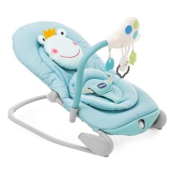 Chicco - Transat bébé vibrant avec mélodie BALLOON Bleu grenouille