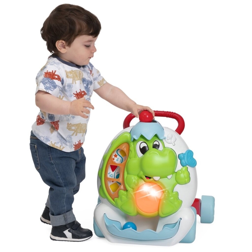 Chicco - Trotteur avec activités et zvukem 2en1 DINO 2xAA