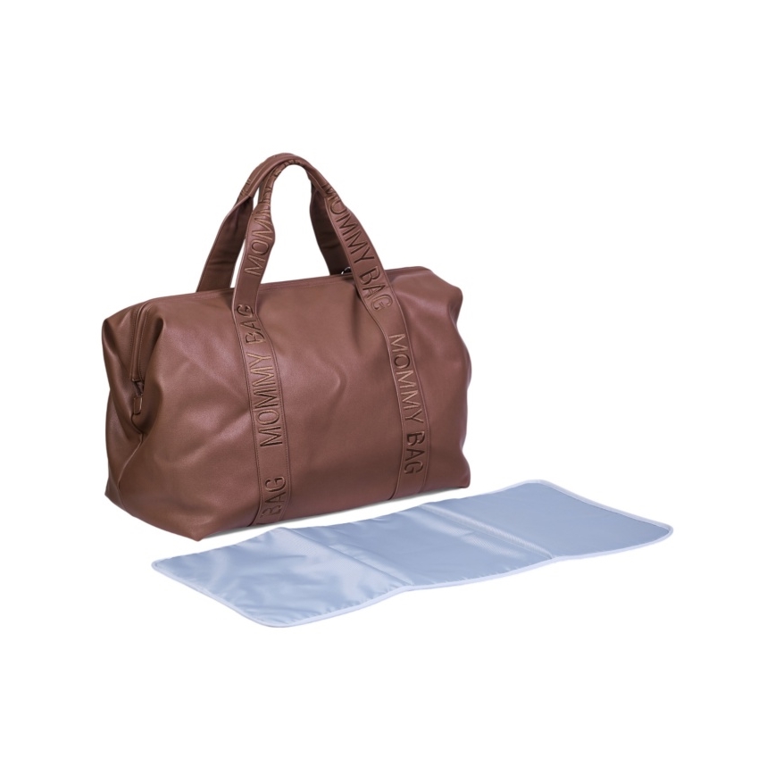 Childhome - Sac à langer MOMMY BAG LEATHER marron