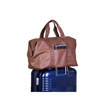 Childhome - Sac à langer MOMMY BAG LEATHER marron