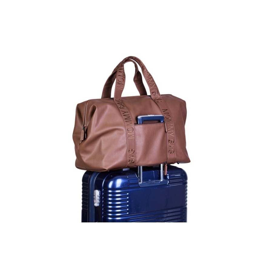 Childhome - Sac à langer MOMMY BAG LEATHER marron