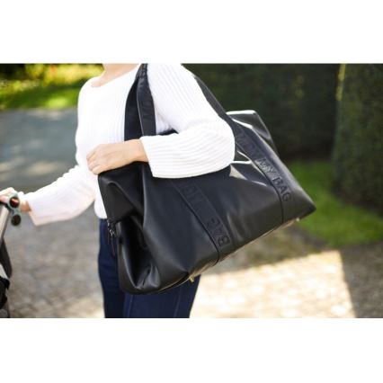 Childhome - Sac à langer MOMMY BAG LEATHER noir