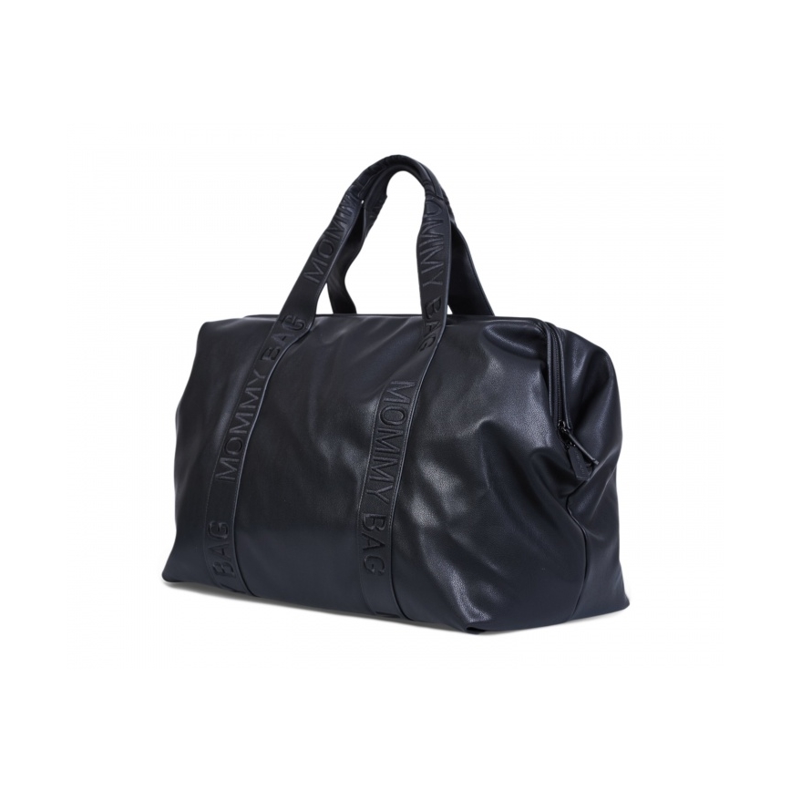 Childhome - Sac à langer MOMMY BAG LEATHER noir