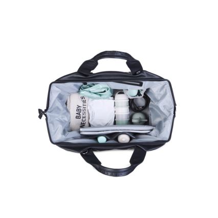 Childhome - Sac à langer MOMMY BAG LEATHER noir