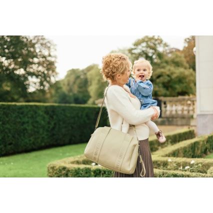 Childhome - Sac à langer MOMMY CLUB LEATHER beige