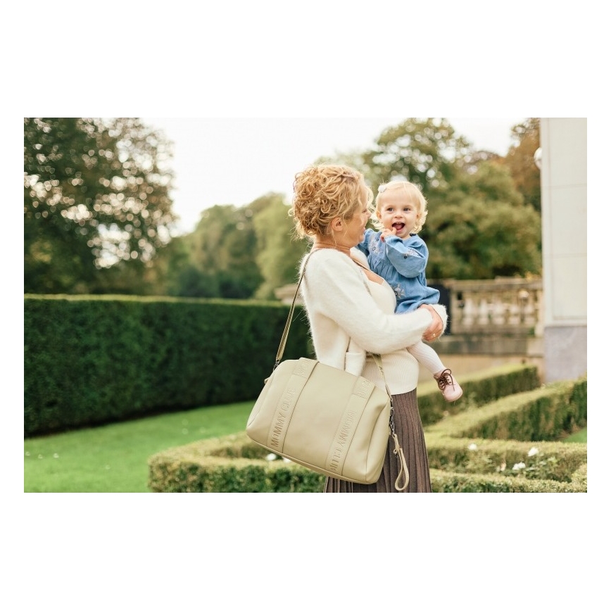 Childhome - Sac à langer MOMMY CLUB LEATHER beige