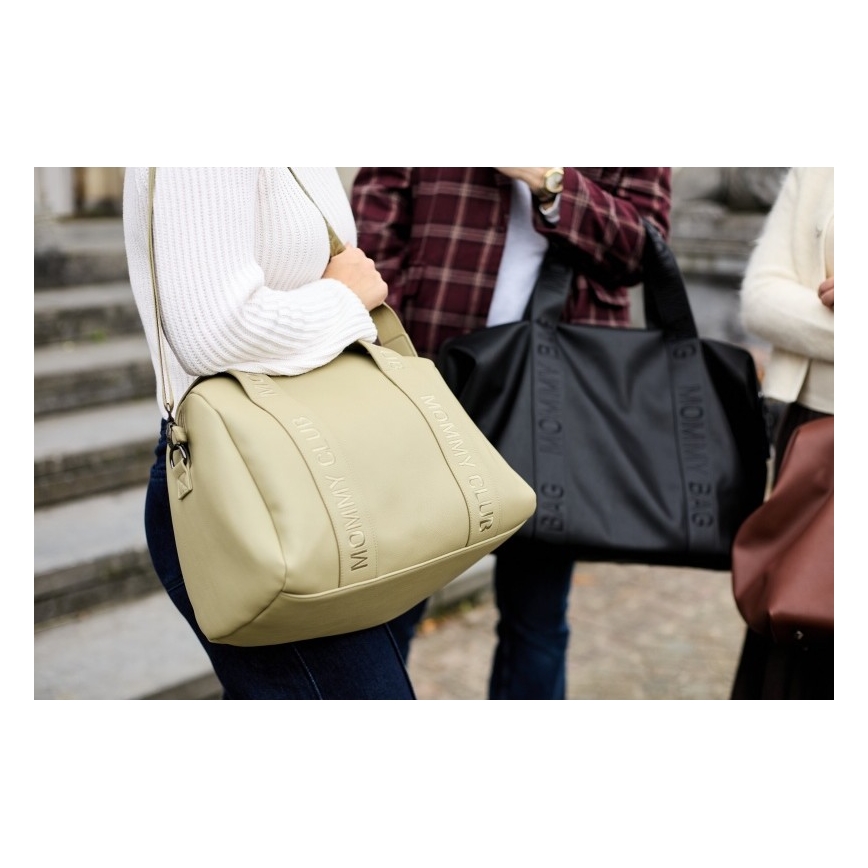 Childhome - Sac à langer MOMMY CLUB LEATHER beige