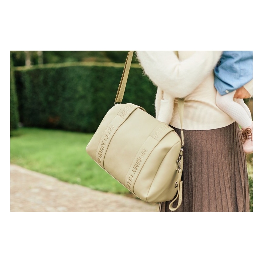 Childhome - Sac à langer MOMMY CLUB LEATHER beige