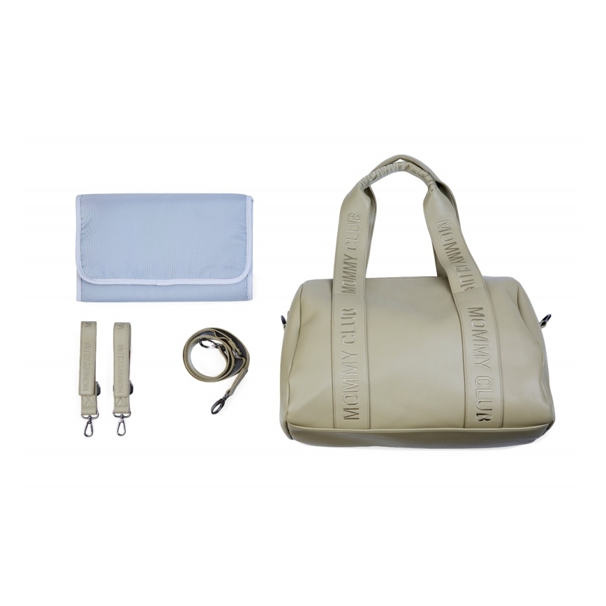 Childhome - Sac à langer MOMMY CLUB LEATHER beige