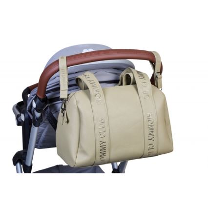 Childhome - Sac à langer MOMMY CLUB LEATHER beige