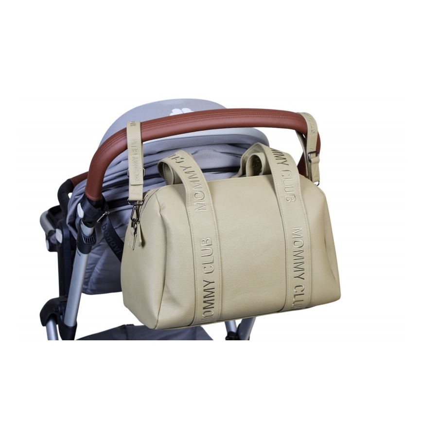Childhome - Sac à langer MOMMY CLUB LEATHER beige
