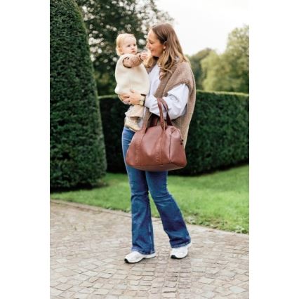 Childhome - Sac à langer MOMMY CLUB LEATHER marron