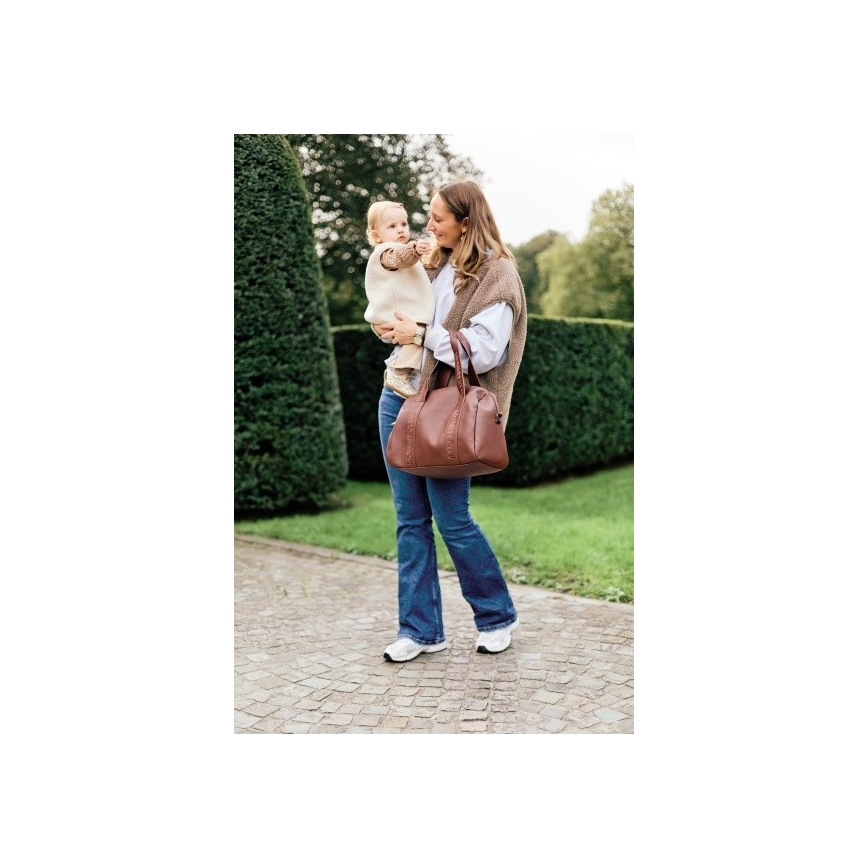 Childhome - Sac à langer MOMMY CLUB LEATHER marron