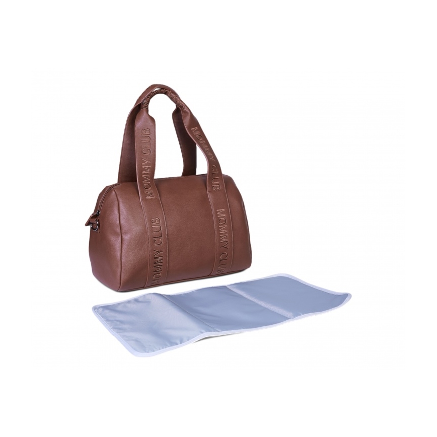 Childhome - Sac à langer MOMMY CLUB LEATHER marron