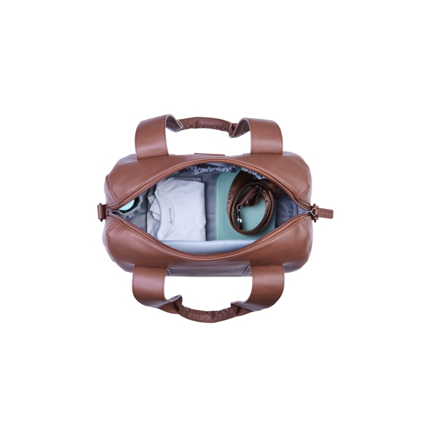 Childhome - Sac à langer MOMMY CLUB LEATHER marron
