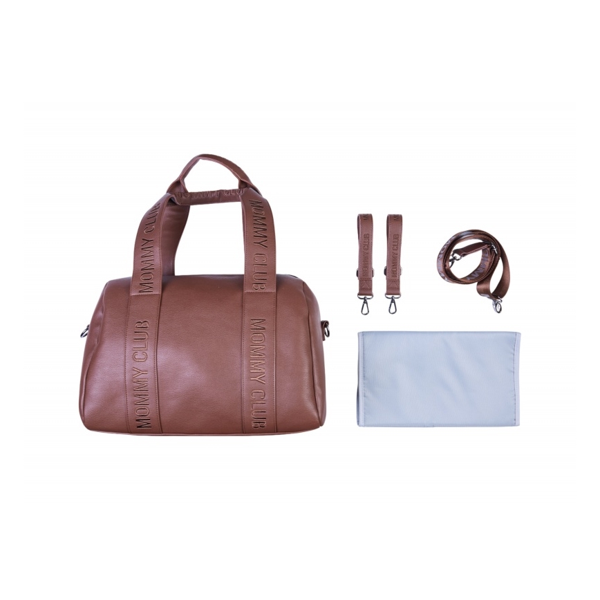 Childhome - Sac à langer MOMMY CLUB LEATHER marron