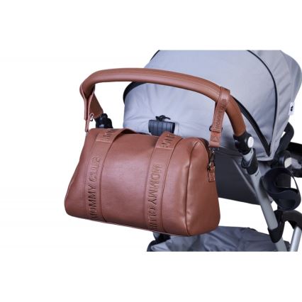 Childhome - Sac à langer MOMMY CLUB LEATHER marron