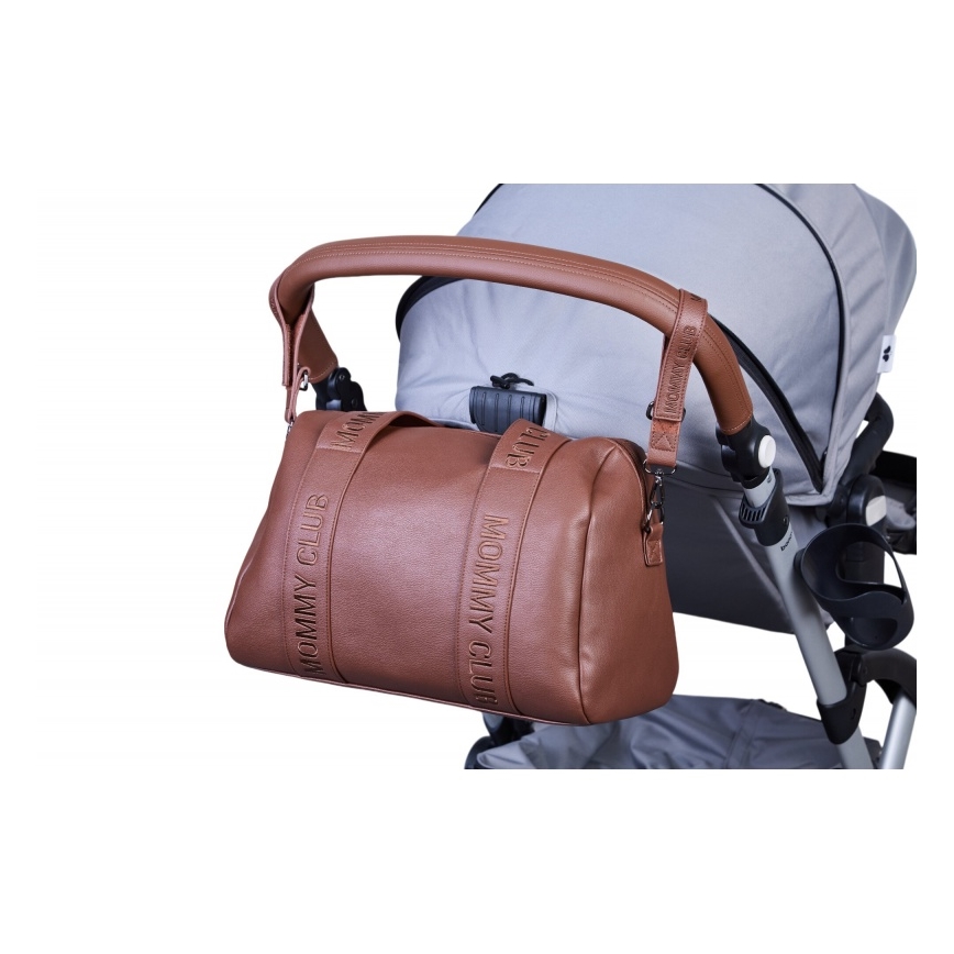 Childhome - Sac à langer MOMMY CLUB LEATHER marron