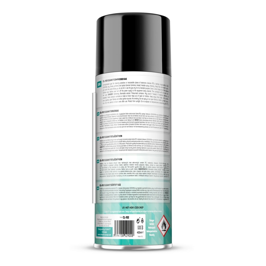 CLEAN IT CL-102 - Air comprimé pour le nettoyage d'appareils électroniques 400 mm