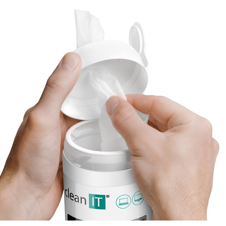 CLEAN IT CL-141 - Chiffons de nettoyage humide pour écrans 100 pce