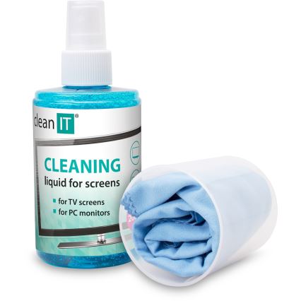CLEAN IT CL-180 - Solution de nettoyage d'écran avec chiffon 200 mm