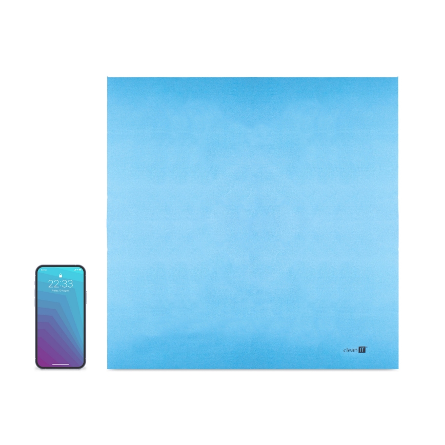 CLEAN IT CL-700 - Chiffon de nettoyage en microfibre 40x42 cm bleu