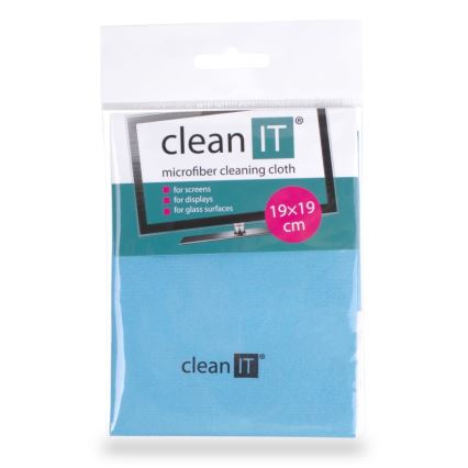 CLEAN IT CL-710 - Chiffon de nettoyage en microfibre 19x19 cm bleu