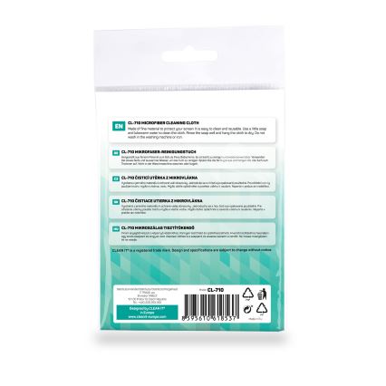 CLEAN IT CL-710 - Chiffon de nettoyage en microfibre 19x19 cm bleu
