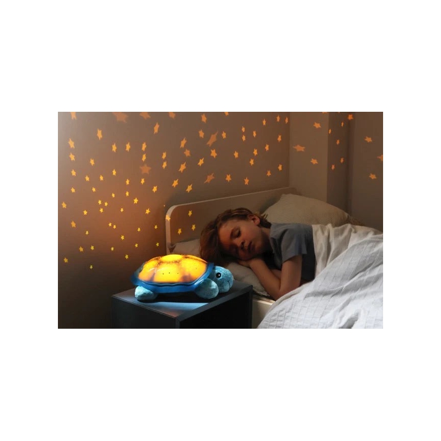 Cloud B - Veilleuse enfant avec un projecteur 3xAA tortue bleu
