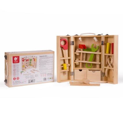 Coffret d'outils en bois, 30 pièces