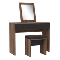 Coiffeuse JUNO + tabouret 45x29,6 cm brun/noir