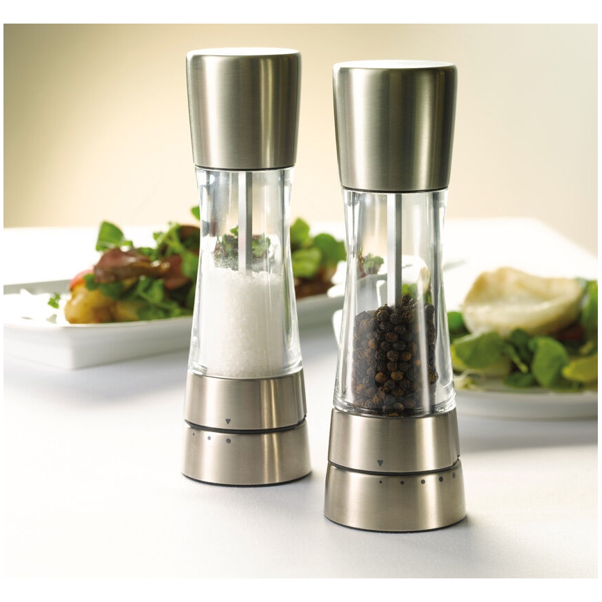 Cole&Mason - Coffret de moulins à sel et poivre DERWENT 2 pcs 19 cm chrome brillant
