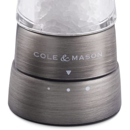 Cole&Mason - Coffret de moulins à sel et poivre DERWENT 2 pcs 19 cm chrome mat