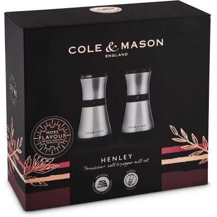 Cole&Mason - Coffret de moulins à sel et poivre HENLEY 2 pièces 13,5 cm