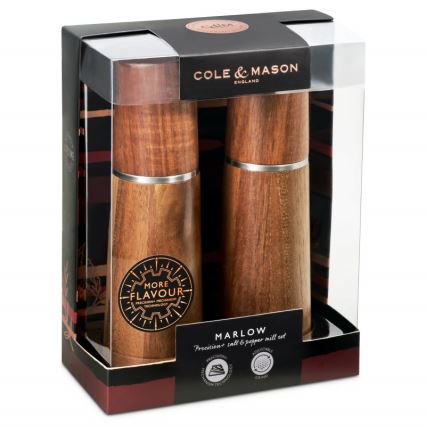 Cole&Mason - Coffret de moulins à sel et poivre MARLOW acacia 2 pcs 18,5 cm