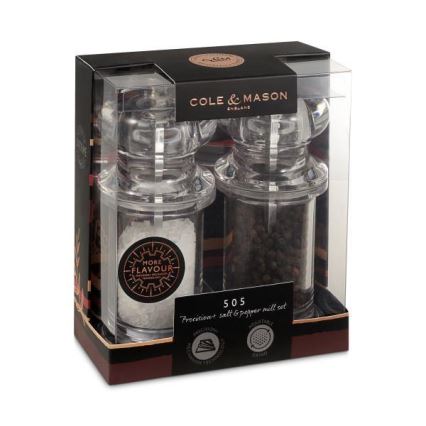 Cole&Mason - Coffret de moulins à sel et poivre PRECISION MILLS 2 pcs 14 cm