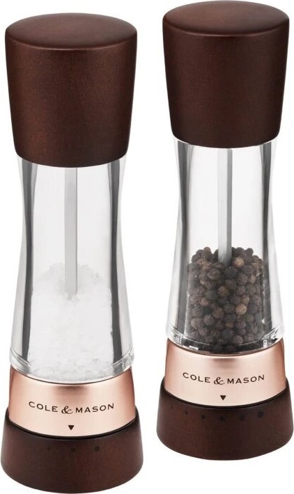 Cole&Mason - Lot de moulin à sel et à poivre DERWENT 2 pcs 19 cm hêtre/marron