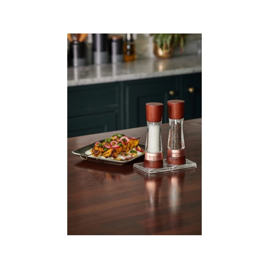 Cole&Mason - Lot de moulin à sel et à poivre DERWENT 2 pcs 19 cm hêtre/marron